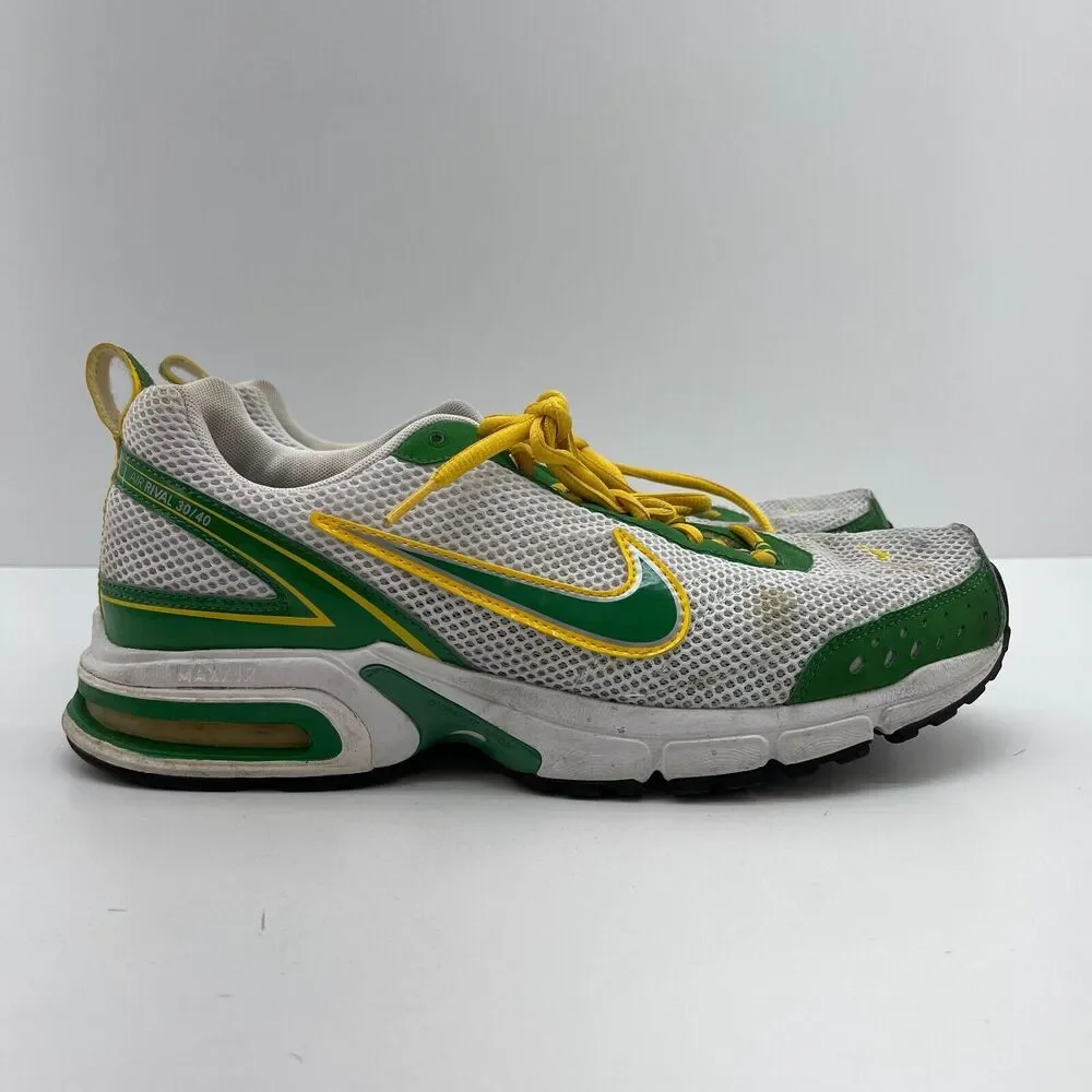 Size 12 - Nike Air Coos 315399-131 Green White Yellow Mens Running Shoes